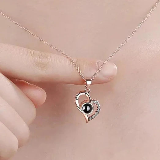 Collar te amo en 100 Idiomas + Baño de Oro + Caja de Regalo Gratis✨