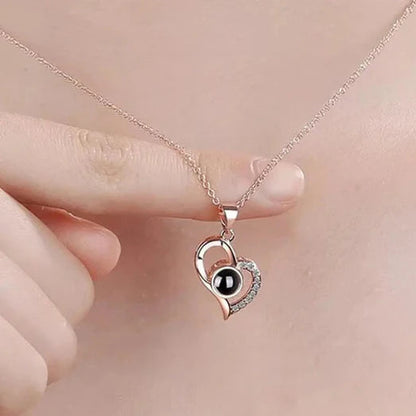 Collar te amo en 100 Idiomas + Baño de Oro + Caja de Regalo Gratis✨