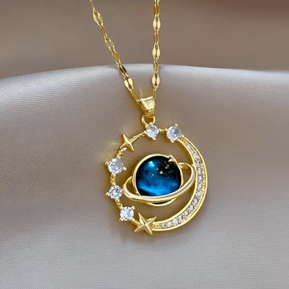 🪐Collar Saturno + Caja regalo gratis🌠