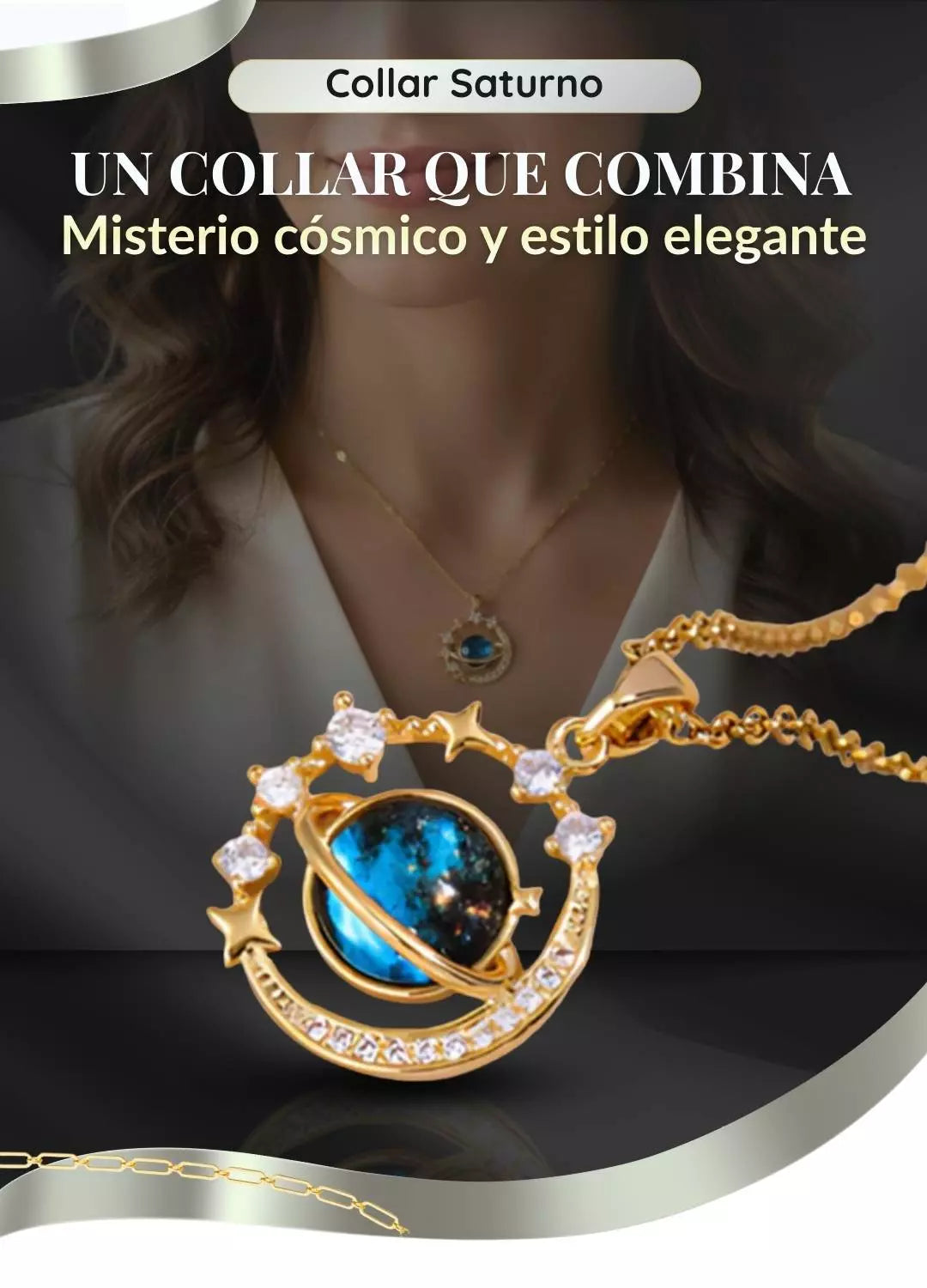 🪐Collar Saturno + Caja regalo gratis🌠