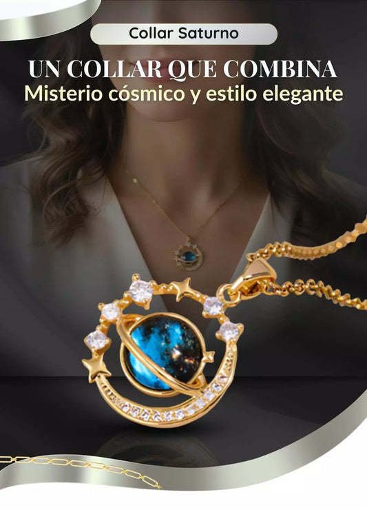 🪐Collar Saturno + Caja regalo gratis🌠