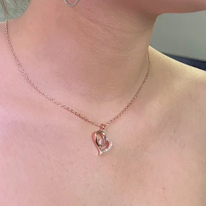 Collar te amo en 100 Idiomas + Baño de Oro + Caja de Regalo Gratis✨