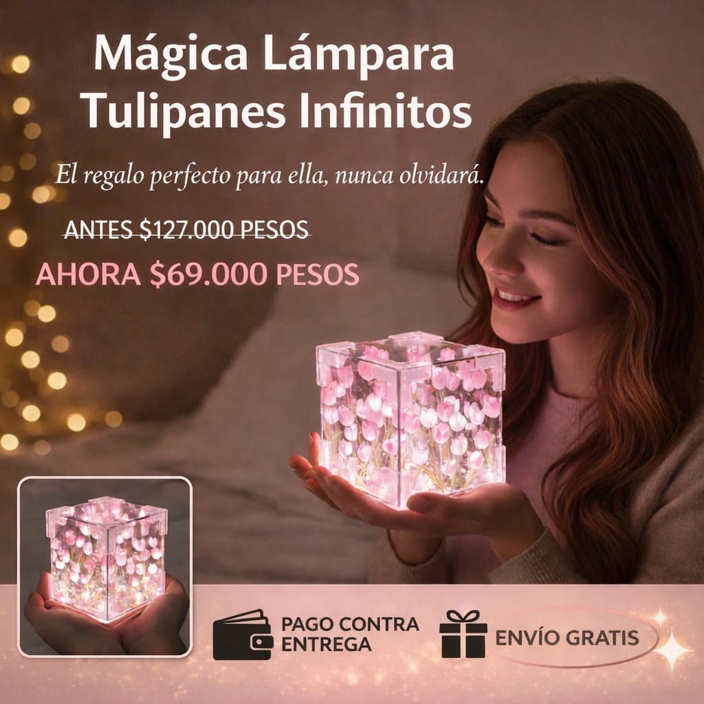 🌷Lámpara Tulipanes Infinitos