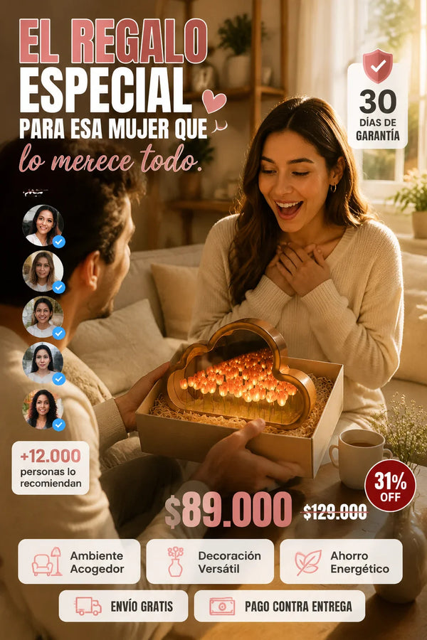 Lampara de Nube con Tulipanes Infinitos™